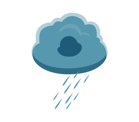 Autumn weather font rain cloud digit 9 nine. Thanksgiving alphabet font numeral symbol, Fall season vector math type number. Autumnal typeface digit or autumn harvest kids ABC typeface figureのイラスト素材