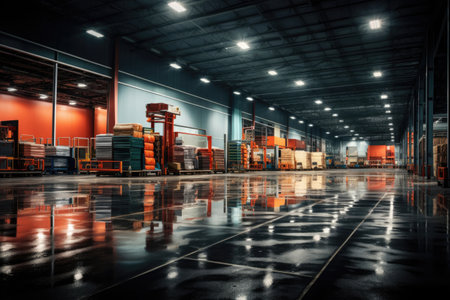 warehouse of large-scale shopping centerの素材