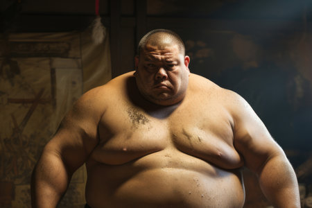 Portrait of a sumo wrestlerの素材