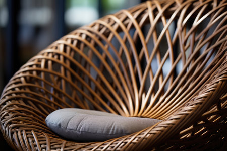 Stylish wicker rattan chair close upの素材