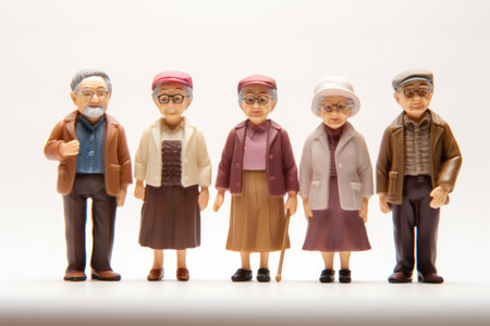 Miniature figures old elderly peopleの素材