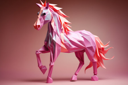 Fairytale trendy paper unicorn for childrenの素材