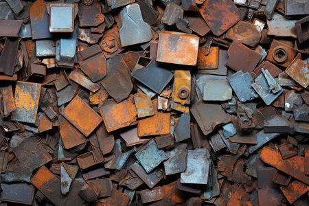 Background, texture from rusty scrap metalの素材
