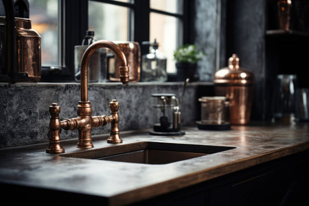Modern kitchen faucet in vintage styleの素材