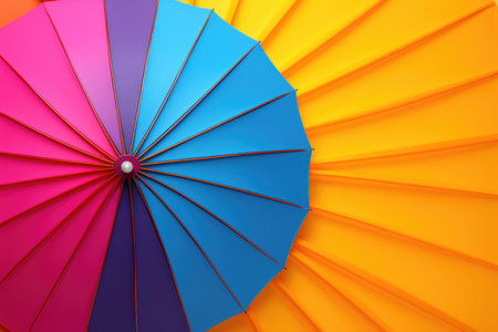 Bright colored background unfolded umbrellaの素材