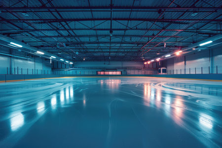 Hockey ice rink sport arenaの素材