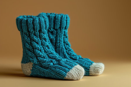 Pair of knitted wool socksの素材