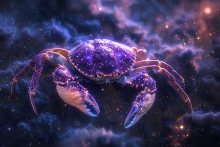 Zodiac sign, constellation Cancer symbolの素材