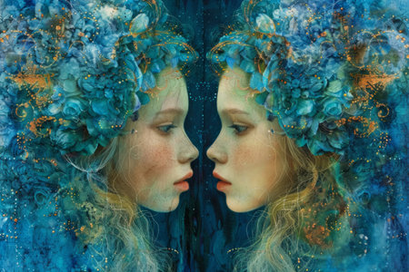 Gemini zodiac sign constellation symbolの素材