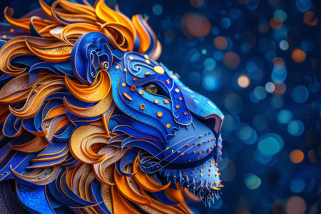 Leo one of the twelve zodiac signsの素材