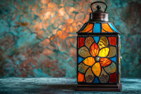 Burning glass stained glass lanternの素材