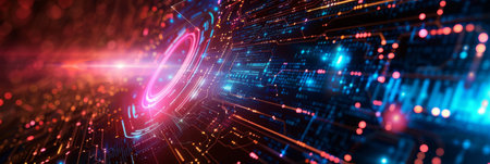 Technological abstract background digital communicationの素材