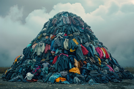 Mountain, pile of used clothesの素材