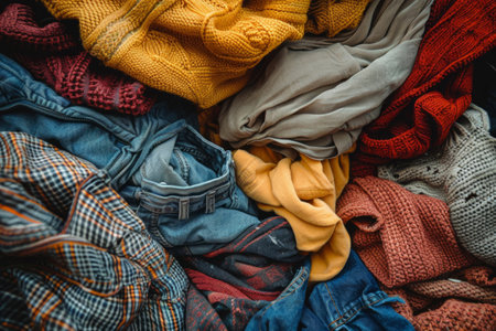 used clothes second hand background, textureの素材