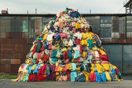 Mountain, pile of used clothesの素材