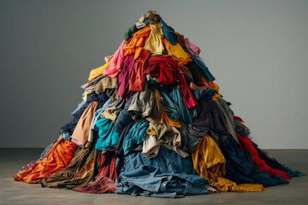 Mountain, pile of used clothesの素材
