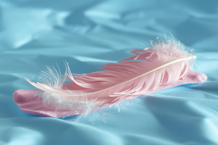 Sanitary pad with feather, concept of softness and natural protectionの素材