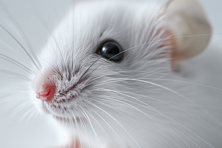 close-up portrait of a funny mouseの素材
