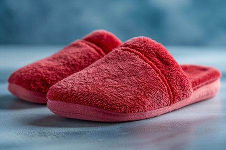 Soft comfortable warm house slippers in the roomの素材
