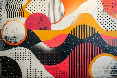 Colored retro vintage background abstractionの素材