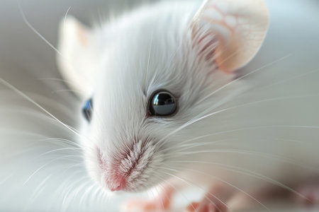 close-up portrait of a funny mouseの素材