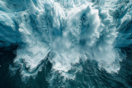 Melting glacier global climate warming conceptの素材