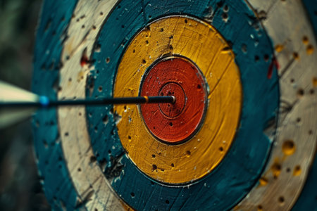 Arrows in bull's eye, success conceptの素材