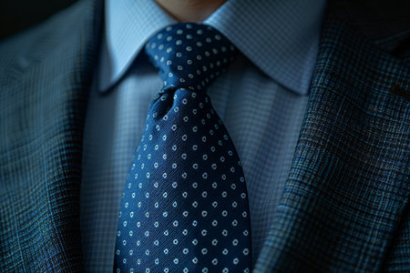 Businessman in suit, tie close-upの素材