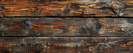 Old cracked wooden planks forming rustic background textureの素材
