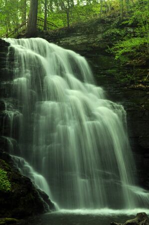 A Waterfall landscape in a parkの写真素材