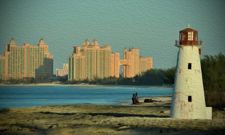Lighthouse With A Oil Paint Effect の写真素材