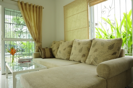 living room in home modern stlyeのeditorial素材