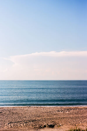 View of pacific ocean from Hualien City, Taiwanの写真素材