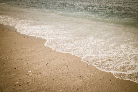 sand beach wave surf sea water vintage retroの写真素材