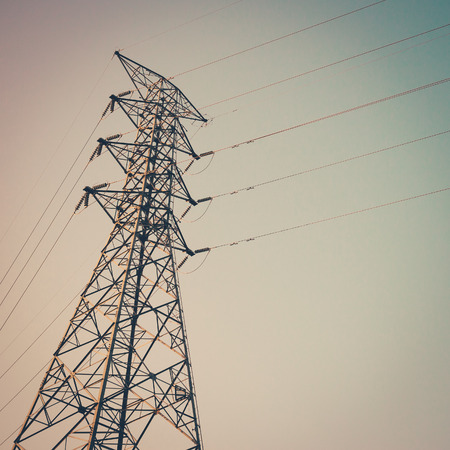 electricity pylonの写真素材
