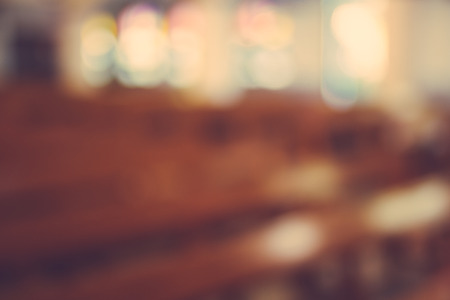church interior blur abstract backgroundの写真素材
