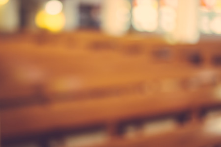 church interior blur abstract backgroundの写真素材