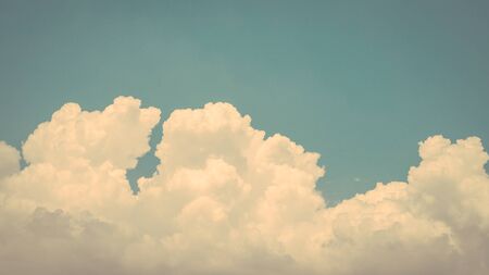 blue sky with cumulus cloudsの写真素材