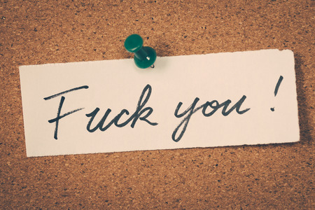 Fuck youの写真素材