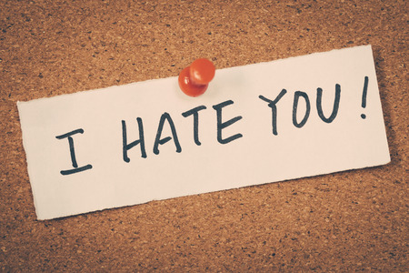 I hate youの写真素材