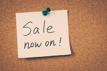 Sale now onの写真素材