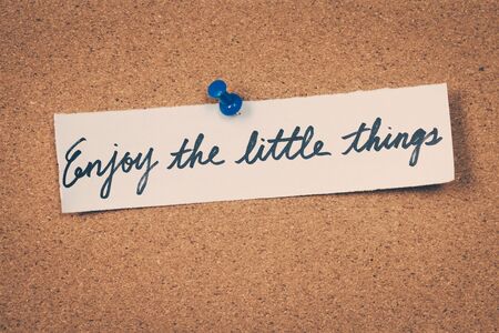 Enjoy the little thingsの写真素材