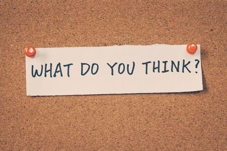 What do you thinkの写真素材