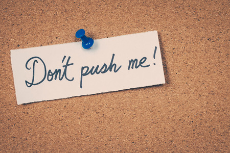 Don't push meの写真素材