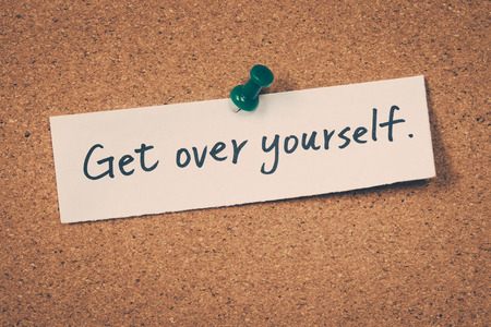 Get over yourselfの写真素材