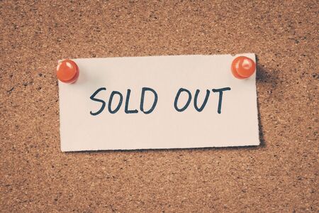 Sold outの写真素材