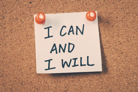 I can and I willの写真素材