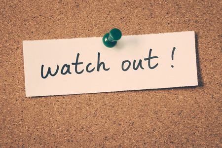 watch outの写真素材