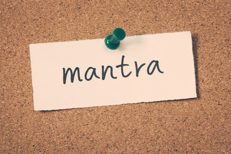 mantra word on noteの写真素材