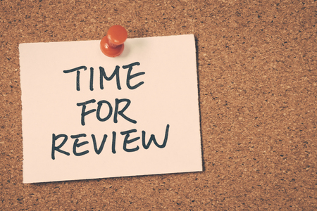 time for reviewの写真素材